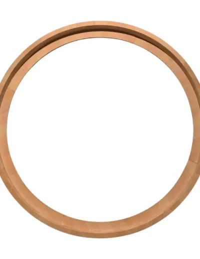 Bilderrahmen rund Buche roh ohne Lackierung 38 mm vorn